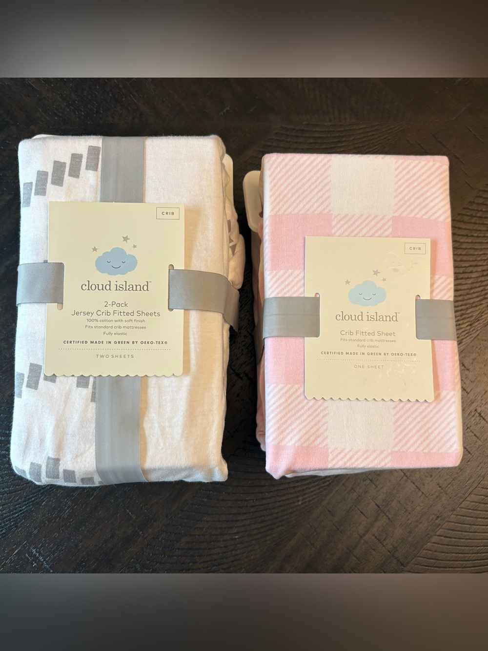 Target Cloud Island Fitted Crib Sheets Fully Elastic New Oeko Tex 100% Cotton